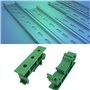 BuxiuGK 10 Ensembles(20Pièces) 35mm DIN C45 Adaptateurs de Rail de Montage Support pour le montage sur rail DIN C45,Vert