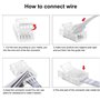 Amefil Connecteur pour barre lumineuse LED Set 4pin 8mm waterproof cable fitting 4pinRGB colour light with cable extension 22AWG