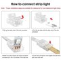 Amefil Connecteur pour barre lumineuse LED Set 4pin 8mm waterproof cable fitting 4pinRGB colour light with cable extension 22AWG