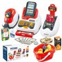 Jouets Supermarché Jeux de Commerçant avec Jouets Lecteurs de Cartes Caisse Enregistreuse Scanners pour Produits et Modèles de A