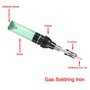Souder au gaz sans fil butane chalumeau à gaz Souder le fer à souder pistolet stylo de soudage 1300(Vert)