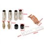 CESFONJER 20 Pcs Embouts de Contact de Buse de Soudage 15AK MIG/MAG Ensemble de Support de Connecteur de Gaz M6 0,8x25mm (10 x C
