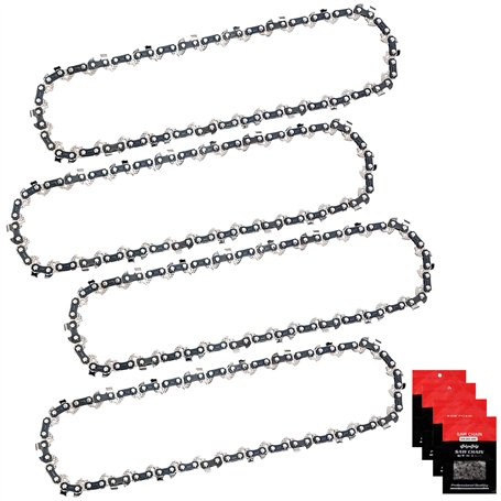 Eyoloty Lot de 4 chaînes de tronçonneuse 30 cm 3/8" LP 1