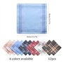 Mouchoirs En Tissu Homme 12 Pièces - Ensemble De Pochettes Classiques En Coton - Cadeaux Pour Hommes 36 X 36cm (6 Couleurs)