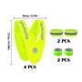 Hitopin 4PCS Gilet Fluo Enfant, Gilet de Sécurité pour Enfan, 360°Visibilité à Gilet Réfléchissante, Gilet de Sécurité pour Enfa