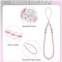 Cordons Courts pour Téléphone Portable,3 Pcs Charme de Téléphone Lanière de Téléphone en Perles Lanière de Perles Chaîne Anti-Pe