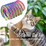 Lot de 40 jouets à ressort à ressort pour chat - Spirales multicolores en plastique - Plumes - Plastique coloré - Nouveauté pour