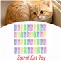 Lot de 40 jouets à ressort à ressort pour chat - Spirales multicolores en plastique - Plumes - Plastique coloré - Nouveauté pour