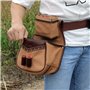 TOURBON – Pochette à Cartouche en Toile et Cuir, pour Fusil de Chasse, Sac de Taille, Ceinture réglable, Pochette à munitions