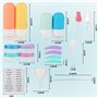 Flacon Voyage en Silicone Set - 18 Pièces Contenant Voyage - Kit Voyage Avion - Bouteille de Voyage Accessoires