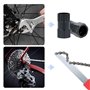 Lrocotanc Fouet à chaîne pour vélo Outil de démontage de pignon avec Outil de déverrouillage de Cassette et Retrait de pignon id