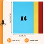 200 Feuille Cartonnée A4 Couleur – feuilles de papier couleur – A4 Papier Pour Origami – 20 couleurs – 70 g/m² – idéal pour le p