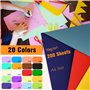 200 Feuille Cartonnée A4 Couleur – feuilles de papier couleur – A4 Papier Pour Origami – 20 couleurs – 70 g/m² – idéal pour le p