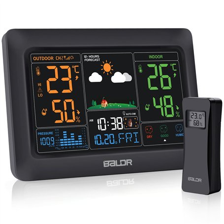 Station météo radio avec capteur extérieur