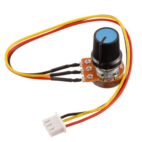BOJACK B10K 3 bornes Potentiomètre rotatif à cône linéaire WH148 Résistance variable à film de carbone de 10 K ohms avec câble d
