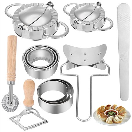 JOSPL 12Pièces Ravioli Maker Machine à boulettes Maker Moule à Ravioli Acier Inoxydable Emporte-pièce Ravioli gâteau Biscuit Coo