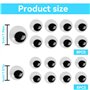 Lot de 16 yeux mobiles autocollants - Grands yeux mobiles - Grands yeux mobiles - Autocollants - Pour le bricolage - Caikailior