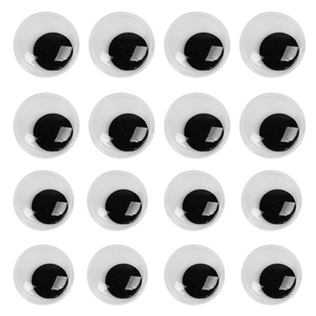 Lot de 8 yeux mobiles autocollants - Grands yeux mobiles - Accessoires de bricolage autocollants - Petits yeux de bricolage - Ac