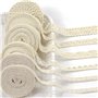 6 Rouleau Rouleaux Ruban Dentelle 30 m Vintage Ruban Dentelle Coton Décoratif Tissu Dentelle au Mètre pour Mariage Décoration Br