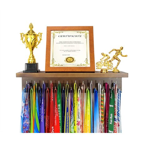 Cintres pour médailles avec étagère pour trophée de 40