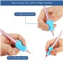 Guide Doigts Écriture Enfant,10 pièces Crayon Grip,Aide à l'écriture Enfants Écriture Grip Crossover Aide À L'écriture Poignées 