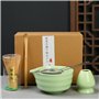 Matcha Kit 5 pièces Matcha set - comprenant un fouet en bambou une cuillère un tamis un bol à Matcha de 500 ml et un support pou