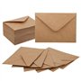 100 Enveloppes en Papier Kraft - Enveloppes Mariage - Enveloppes 13x18 - Enveloppes Faire Part