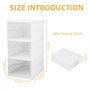 Organisateur chaussures pliable à 3 couches-casier chaussures empilables-ventilation et protection contre la poussière- idéal po