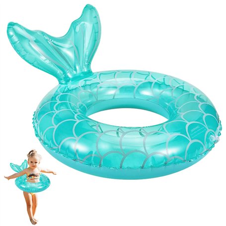 Pukitt Bouée de Sauvetage Bouée Enfant Bague Natation Sirène Bouee Piscine Anneau Gonflable Flotteur Gonflable pour Piscine Gonf