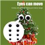 4 Paires Yeux Mobiles Autocollants Adhésifs en Plastique Ronds pour Décorations de Poupée, Artisanat, Scrapbooking et Accessoire
