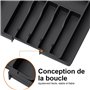 TTSTOIEE Range-couverts pour tiroirs - Porte-couverts réglable - Porte-ustensiles pour tiroirs de cuisine - Organisateur de cuis