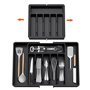 TTSTOIEE Range-couverts pour tiroirs - Porte-couverts réglable - Porte-ustensiles pour tiroirs de cuisine - Organisateur de cuis