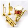 CENPEK Instrument de Musique Miniature Lot de 5 Tambours Musique Saxophone trompettes Taille M pour décoration de Maison de poup