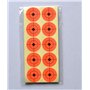 ANCLLO Lot de 250 autocollants en papier pour tir - Orange - 5 cm