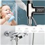 Chesoon Thermomètre de douche à lecture instantanée avec affichage numérique Fahrenheit/centigrade 5-85 ℃ pour le bain de bébé, 