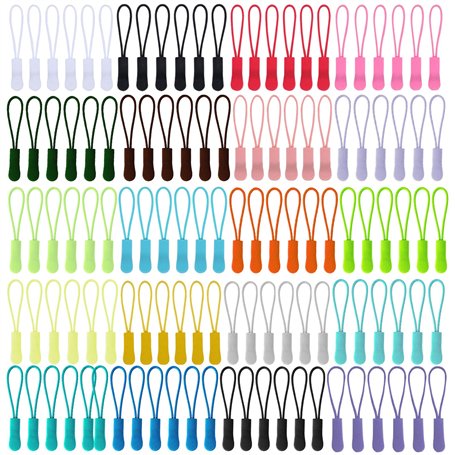 UTMACH 120 Pcs Cordon de Tirettes de Fermeture Eclair Colorées Cordon de Tirage Extension Rallonges de Fermeture Eclair Tirette