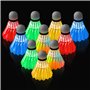 Lot de 10 balles de badminton à LED en plumes d'oie - 5 couleurs LED - En nylon - Pour le sport - Volants lumineux pour la nuit