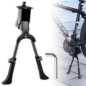 Béquille De Vélo 24-29", Bequille Velo, Béquilles pour Vélo, Béquille Double pour Vélo, Béquilles De Vélo Réglable pour Vélos De Béquille De Vélo 24-29"