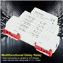 GRT8-M1 AC/DC 12V ~ 240V Relais Temporisé Multifonctionnel Modulaire avec 10 Fonctions Montage sur Rail DIN