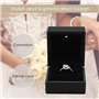 Salmue Boîte-cadeau de bijoux avec lumière LED, collier Bracelet bagues pendentif étui de rangement pour proposition de mariage 