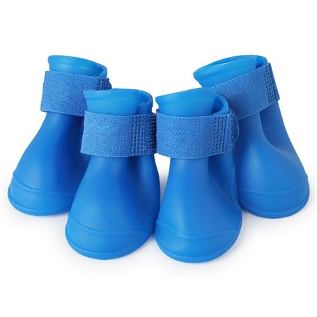 Fayemint 4 Morceaux de Bottes de Chien Imperméables en Silicone