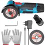 Mini Meuleuse D'Angle Sans Fil 19500rpm 12V Professional Disqueuse Sans Fil mit 2 x 2500mAh Batterien