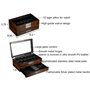 KEXMY Lifomenz Co Boîte à montres en bois avec tiroir de valet, 12 emplacements pour montres et accessoires avec fenêtre en verr