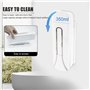 Distributeur de Savon Mural, Soap Dispenser pour Douche 350ml pour Cuisine Salle de Bain WC pour Gel Shampoing (Blanc)