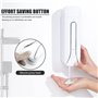 Distributeur de Savon Mural, Soap Dispenser pour Douche 350ml pour Cuisine Salle de Bain WC pour Gel Shampoing (Blanc)