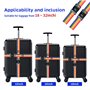 2pcs Sangles de Bagage RéGlable, Sangle de Bagage avec Boucle de Verrouillage CombinéE, éTiquettes avec Nom, Adresse, CoordonnéE