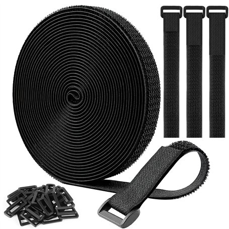 2cm X 10m Attaches De Câble Réutilisables Sangles (Avec 60 Boucles)