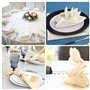 Serviettes de Table en Tissu, Lot de 24 Serviette Tissu, Serviettes en Tissu, Serviette de Table, Réutilisables, pour Les fêtes,