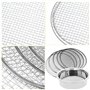 MEYAGOT Tamis De Jardin Rond 25cm Tamis De Jardin en Acier Inoxydable, 5en1 Tamis Jardin avec 5 Tamis Interchangeables Ø 1,3,6,9