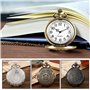 BORDEAG Montre de Poche Vintage, 3 Pièces Montre À Gousset Homme, Montre Gousset Vintage à Quartz avec Chaîne, Montre de Poche à